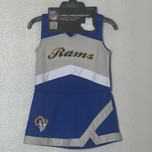 Los Angeles Rams NFL Football Cheerleader Dress Toddler Girl